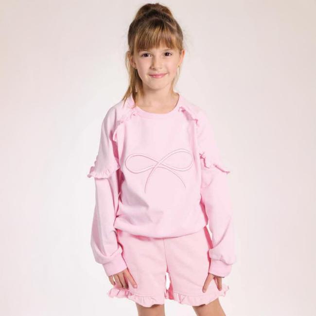 Picture of Lili Gaufrette Girls Ruffle Sweater & Shorts Set X 2 - Pink