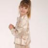 Picture of Lili Gaufrette Girls Ruffle Satin Jacket -  Light Gold