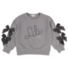 Picture of Lili Gaufrette Girls Bow Sweater & Tulle Skirt Set X 2 - Grey Black